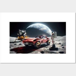 67 Corvette on the Moon Posters and Art